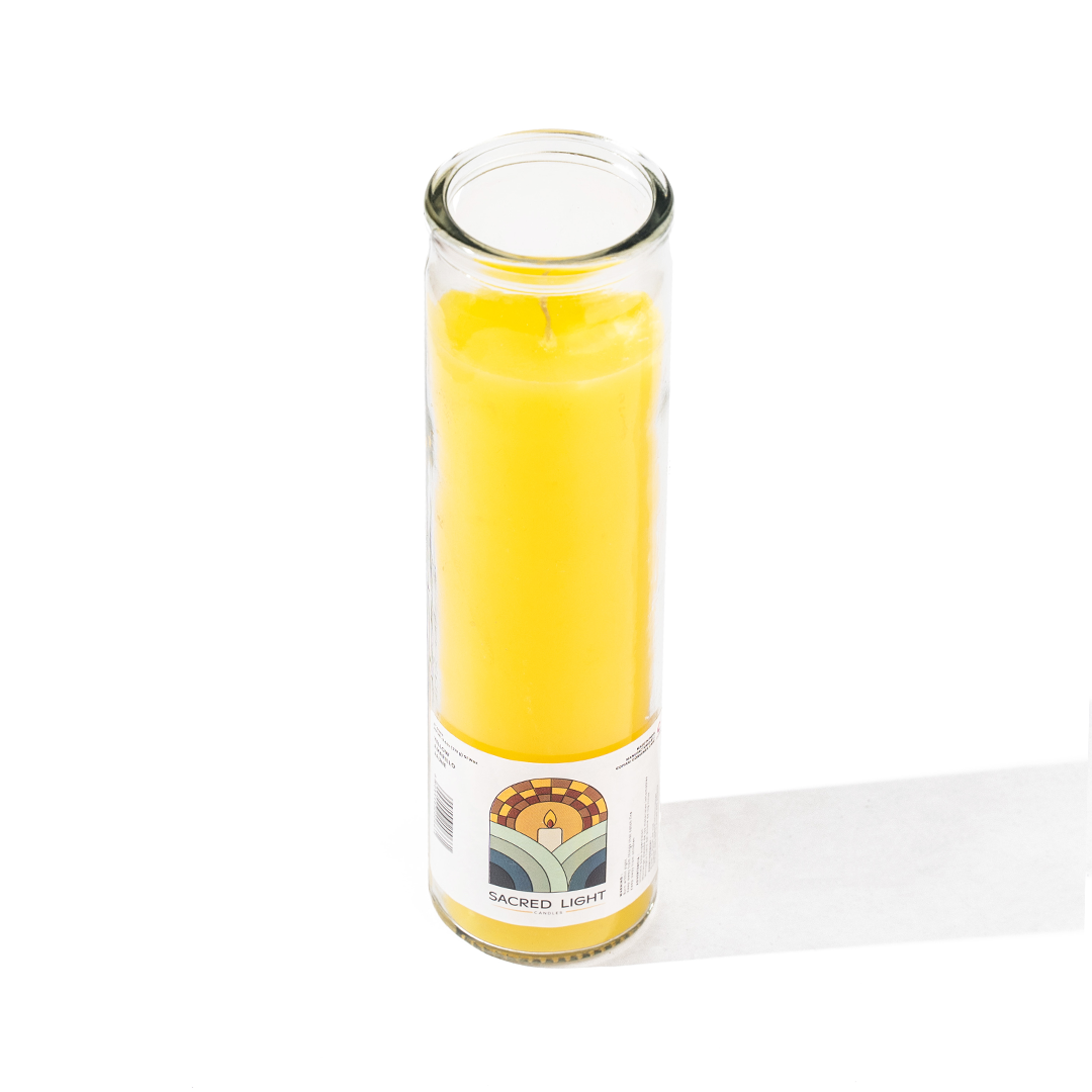 Sunlit Yellow Candle