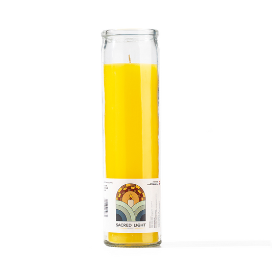 Sunlit Yellow Candle
